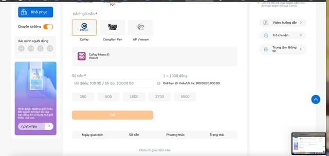 Cách nạp tiền BK8 và hướng dẫn cách nạp cực kỳ chi tiết 5 Nạp tiền BK8 thông qua phương thức Ví điện tử